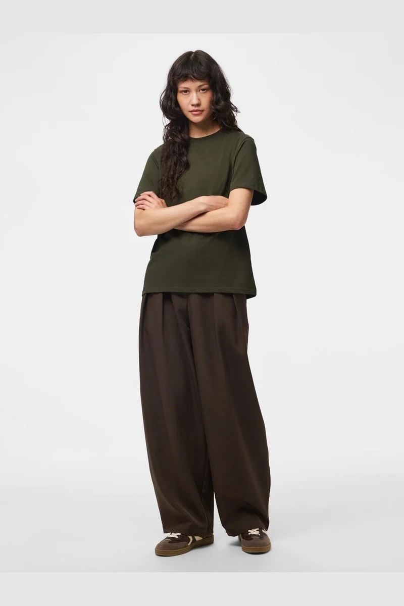 Pieces - Pcria Ss Solid Tee - 4857314 Forest Night