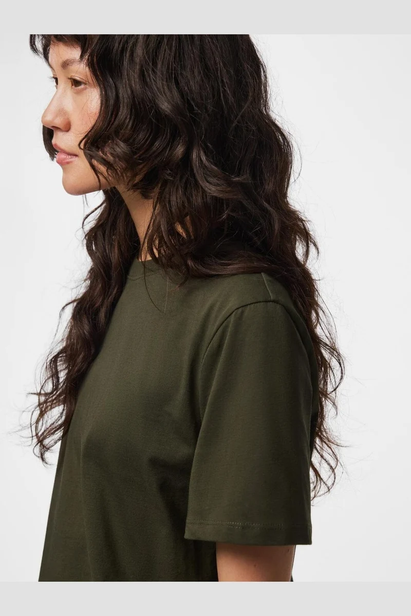 Pieces - Pcria Ss Solid Tee - 4857314 Forest Night