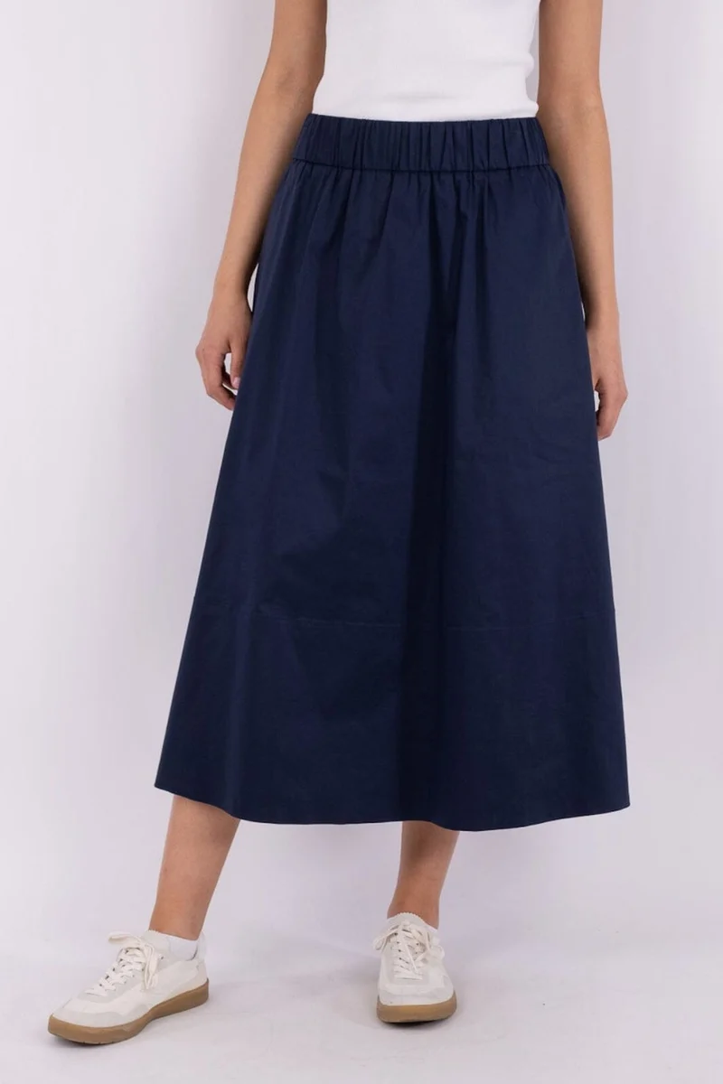 Neo Noir - Yara Poplin Skirt - Navy