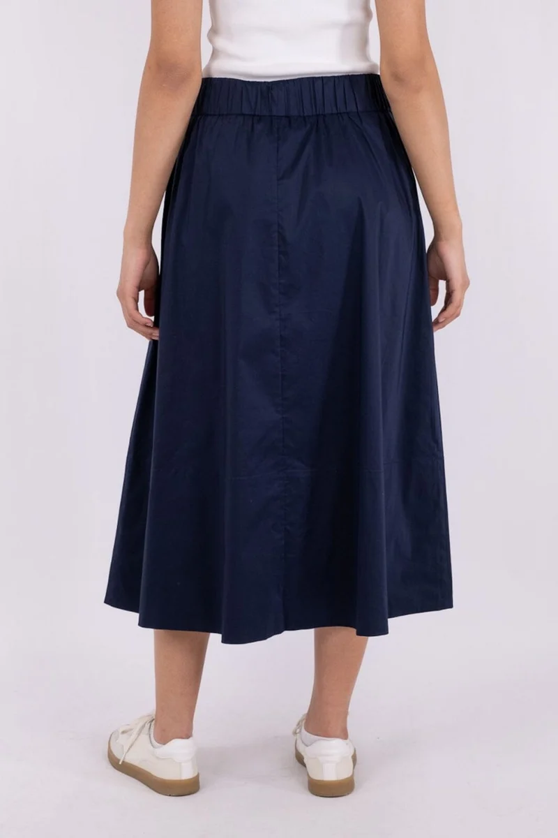 Neo Noir - Yara Poplin Skirt - Navy