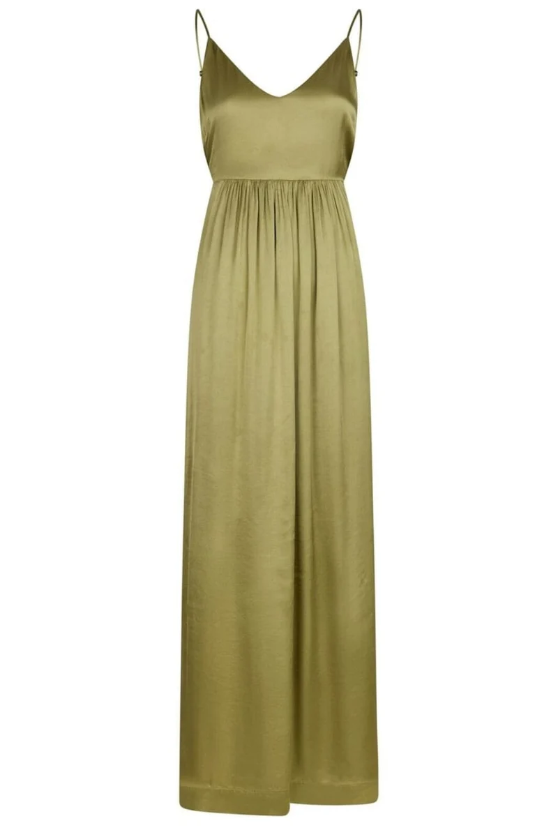 Neo Noir - Savani Long Soft Dress 166383 - 340 - Sage Green
