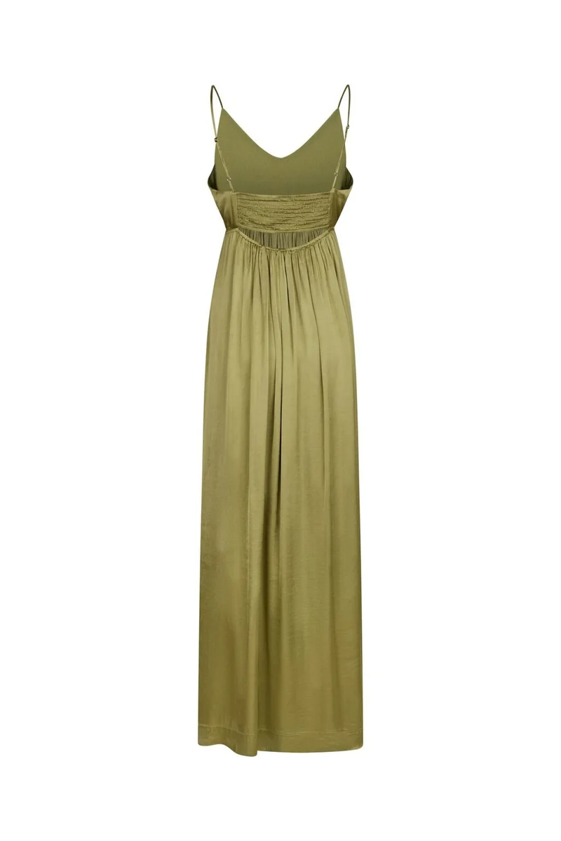 Neo Noir - Savani Long Soft Dress 166383 - 340 - Sage Green