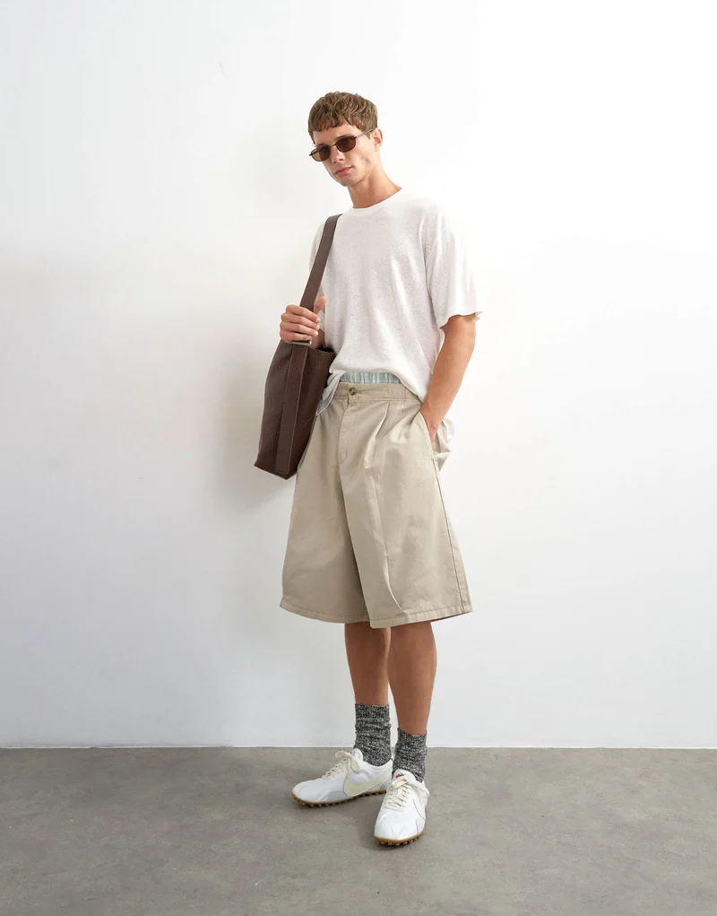 Topman relaxed fit linen mix t-shirt in ecru