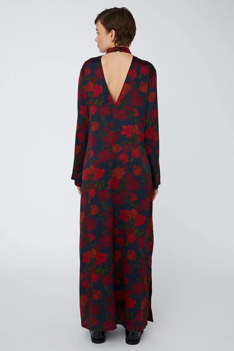 Stella Nova - Silk Dress Longsf53-4205 - 235 Flower Forest