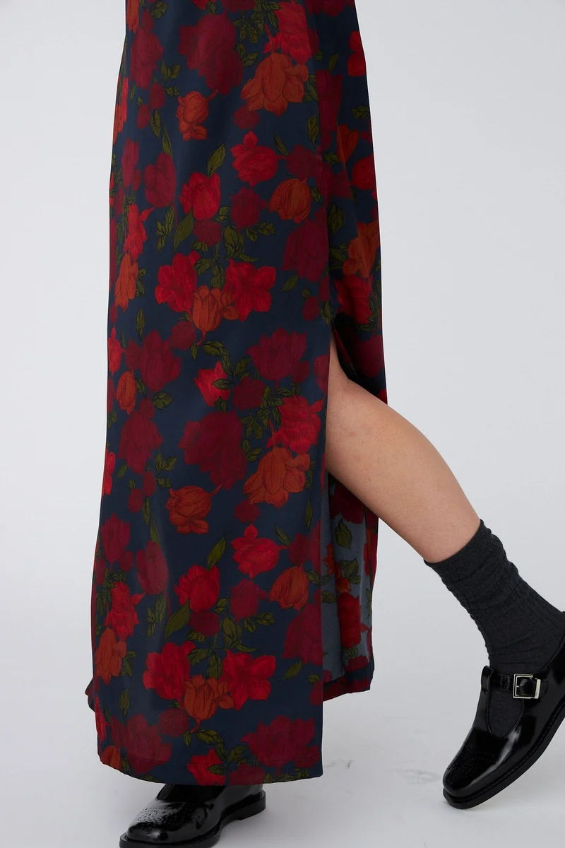 Stella Nova - Silk Dress Longsf53-4205 - 235 Flower Forest