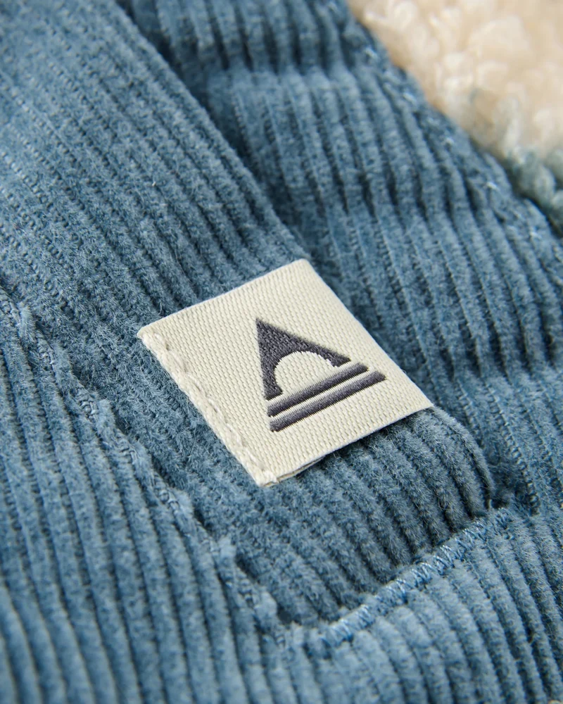 PASSENGER Clover Recycled Sherpa Fleece Hooded Jacket slower rhythms stormy blue