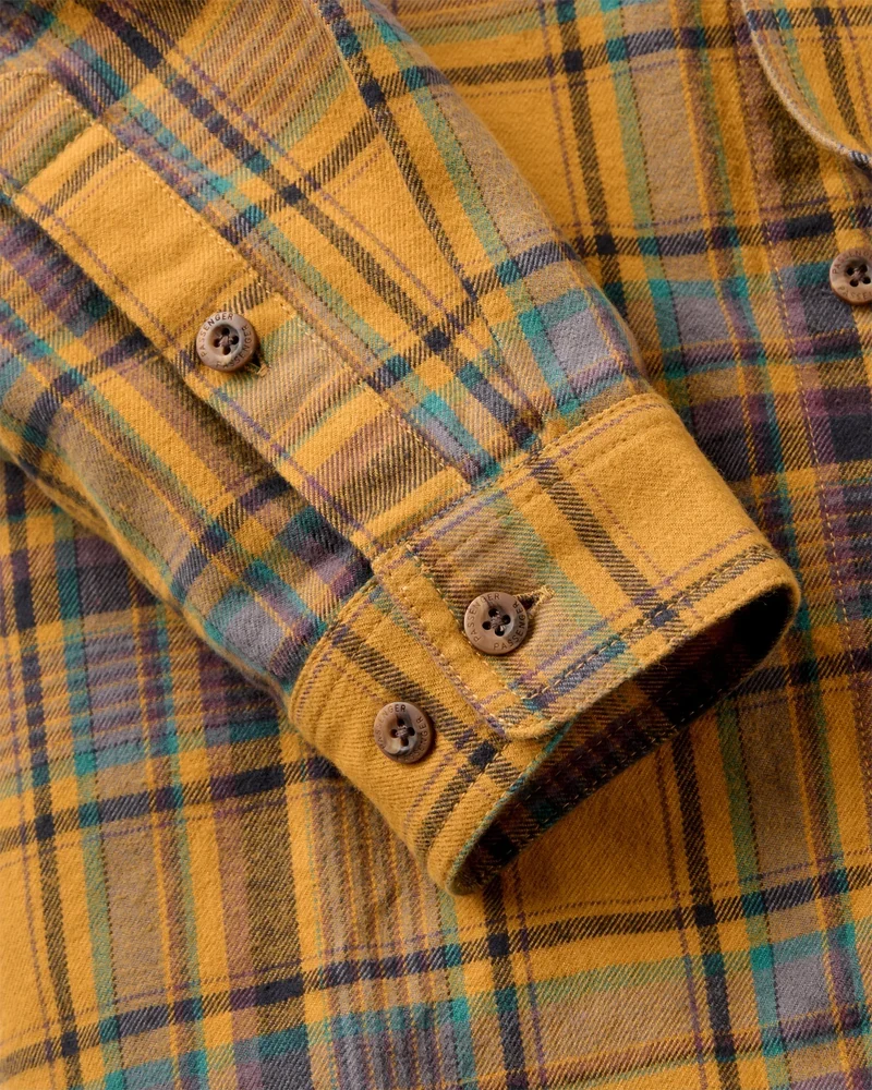 PASSENGER Backcountry Flannel Check Shirt dusty ochre check