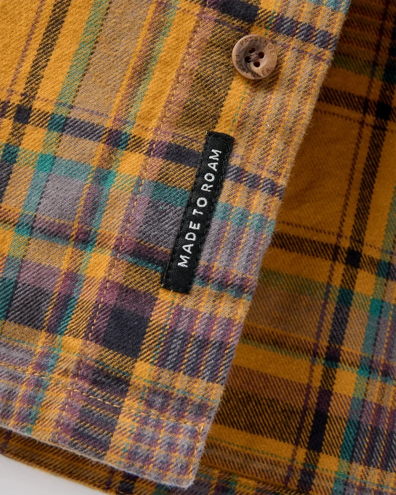 PASSENGER Backcountry Flannel Check Shirt dusty ochre check