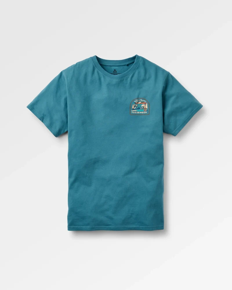 PASSENGER Lost Patch T-Shirt blue steel