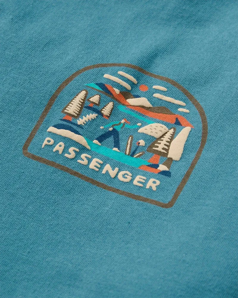 PASSENGER Lost Patch T-Shirt blue steel