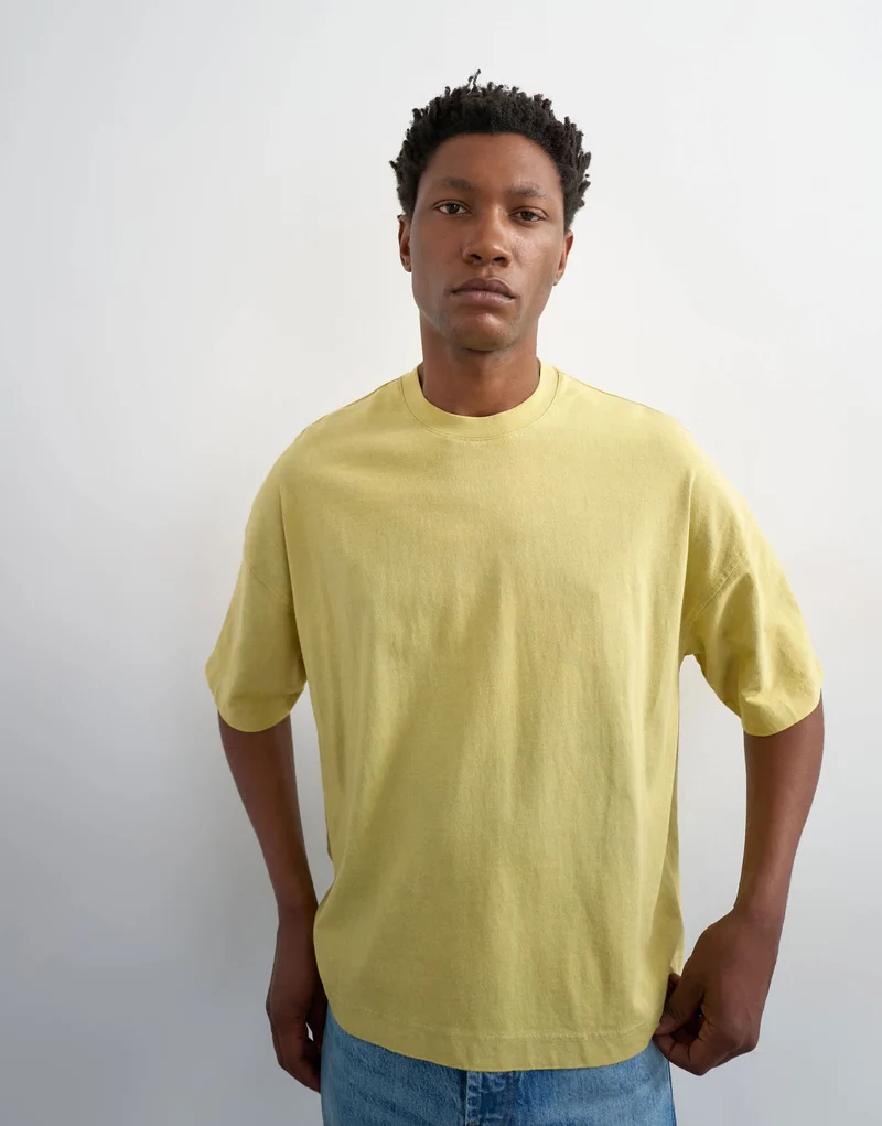 Topman boxy fit in washed yellow