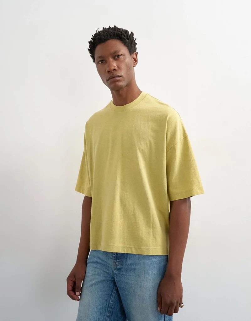 Topman boxy fit in washed yellow