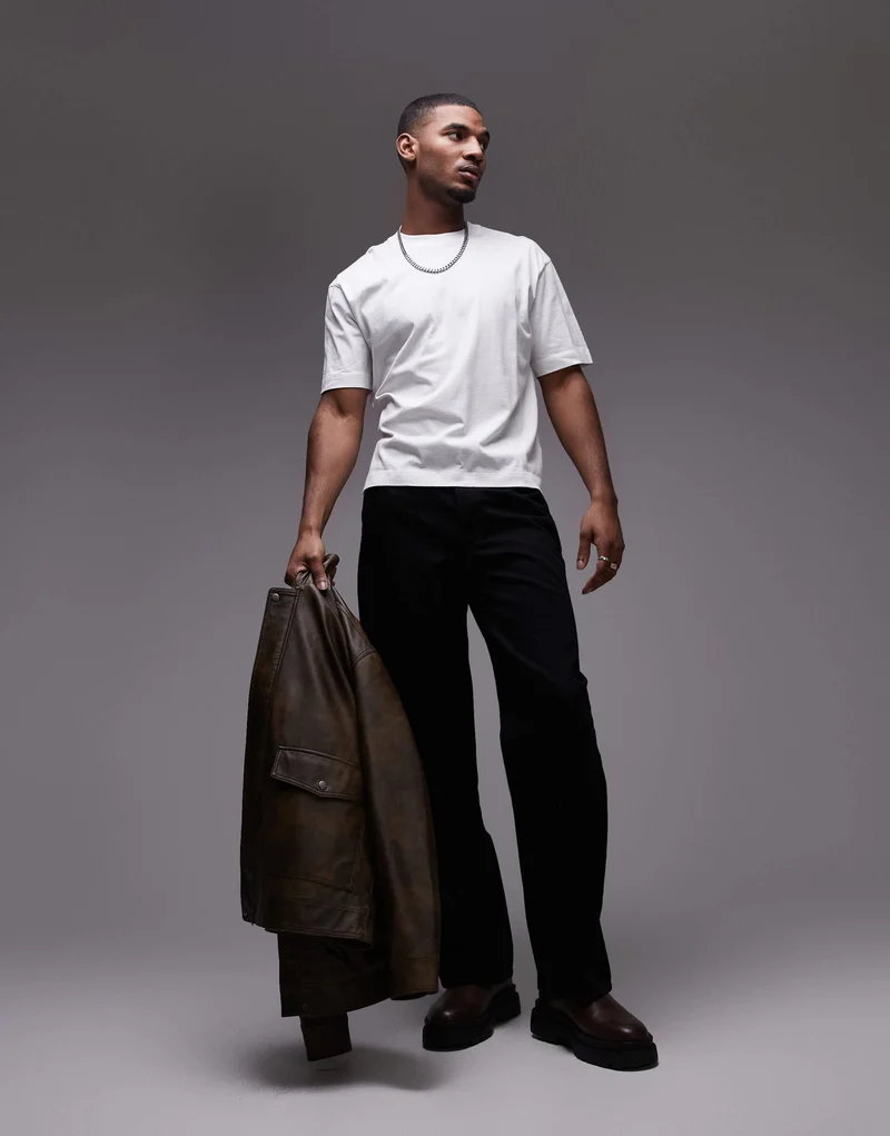 Topman boxy fit t-shirt in white