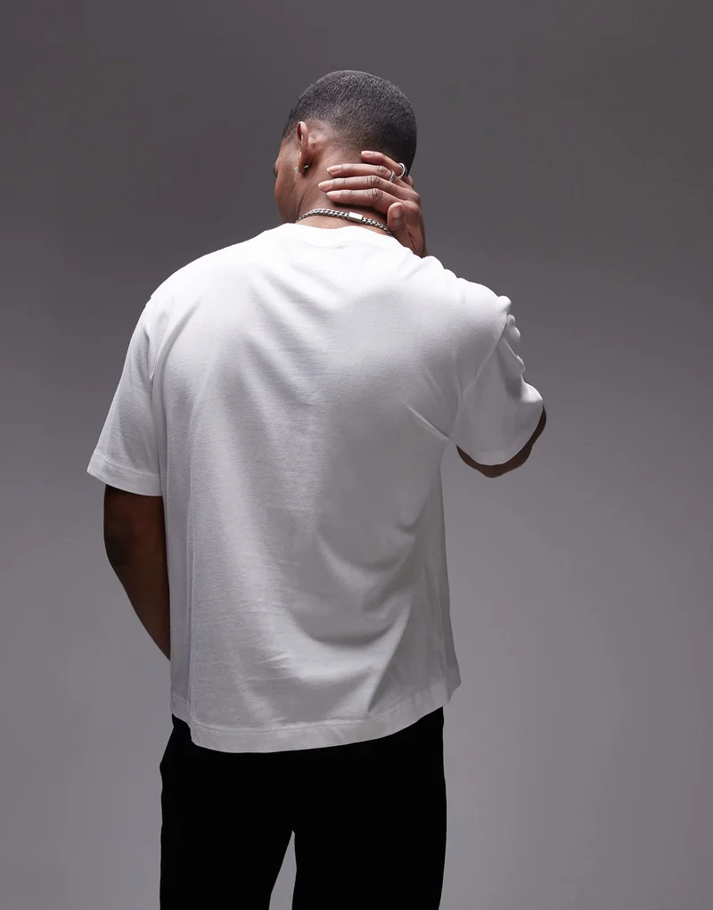 Topman boxy fit t-shirt in white