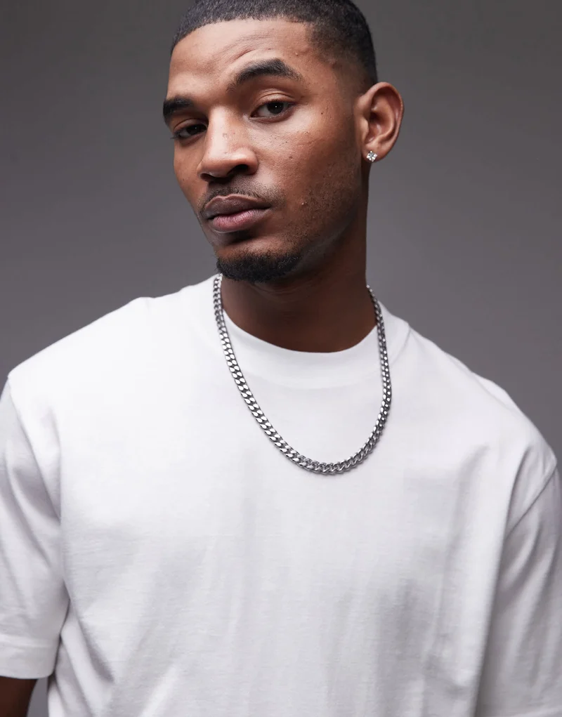 Topman boxy fit t-shirt in white