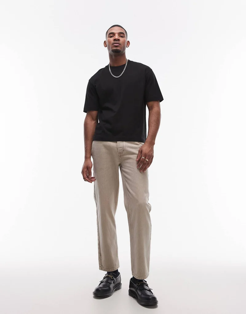 Topman boxy fit t-shirt in black