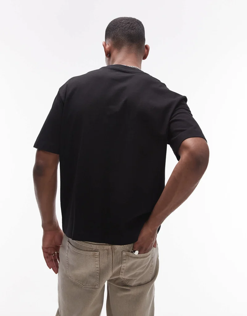 Topman boxy fit t-shirt in black