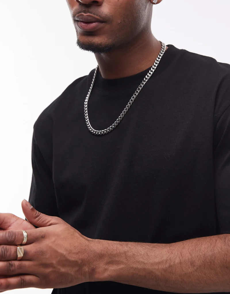Topman boxy fit t-shirt in black