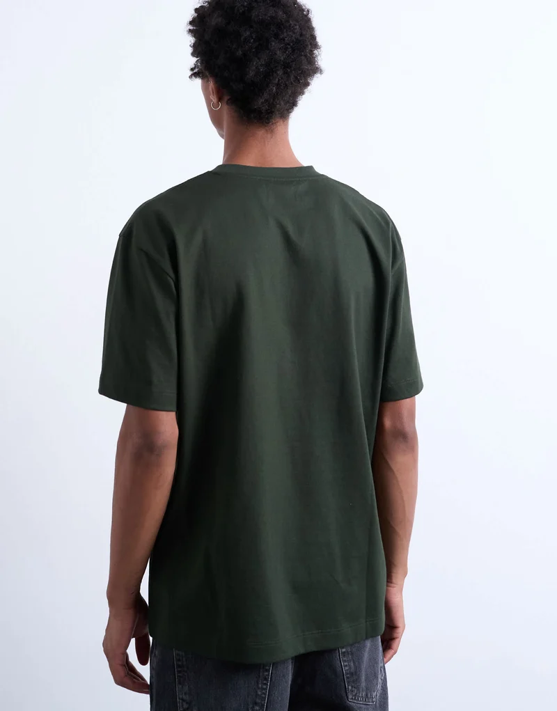 Topman relaxed t-shirt in dark green
