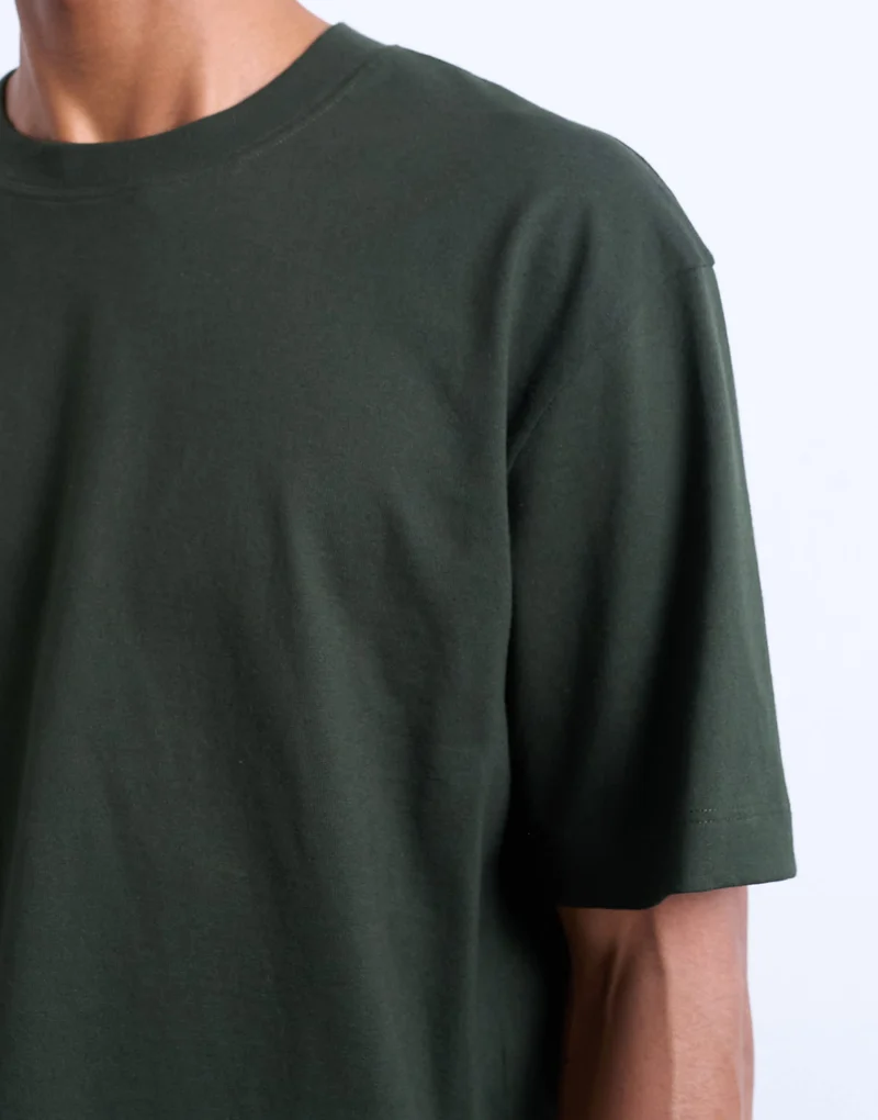 Topman relaxed t-shirt in dark green