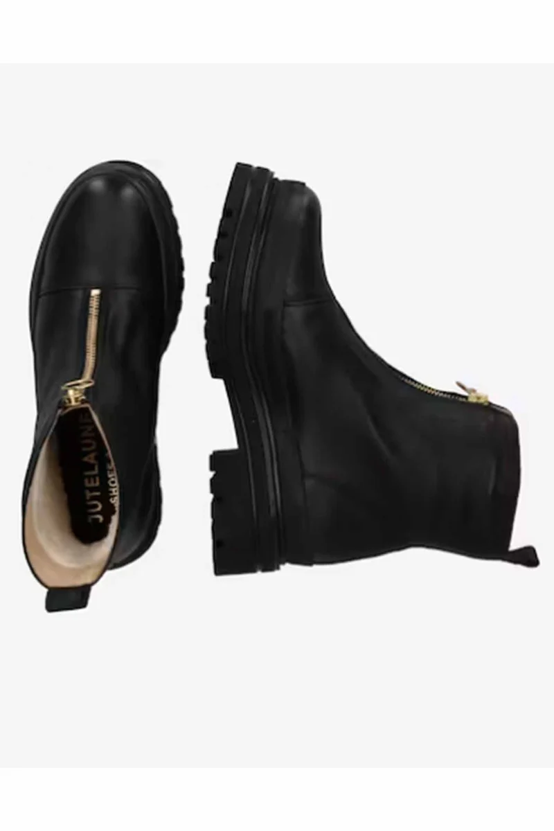 JUTELAUNE Lorna Black Zip Boots