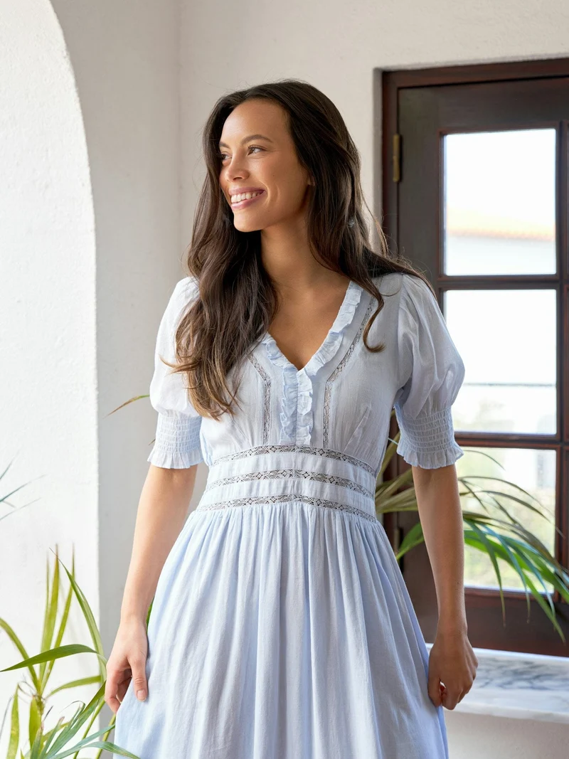 Neo Noir - Alvina S Voile Dress 169037 - 145 - Light Blue