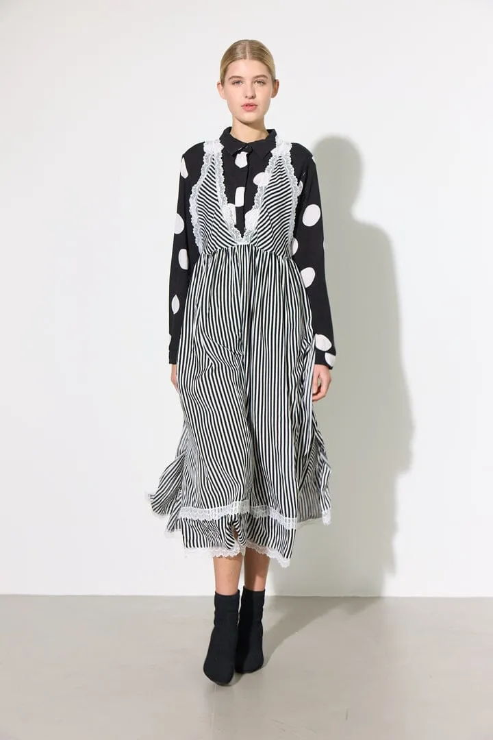 Hunkøn - Vicky Dress 25982 - Black Striped