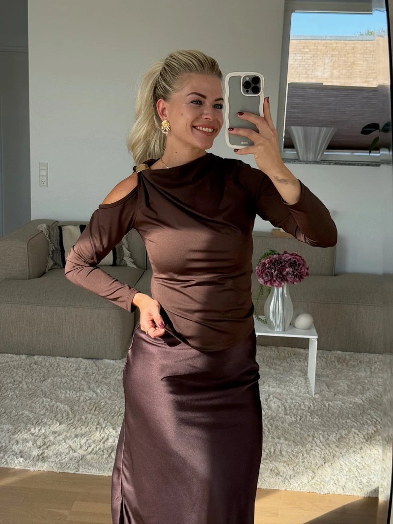 A-bee - Tiffany Skirt - Dark Maroon