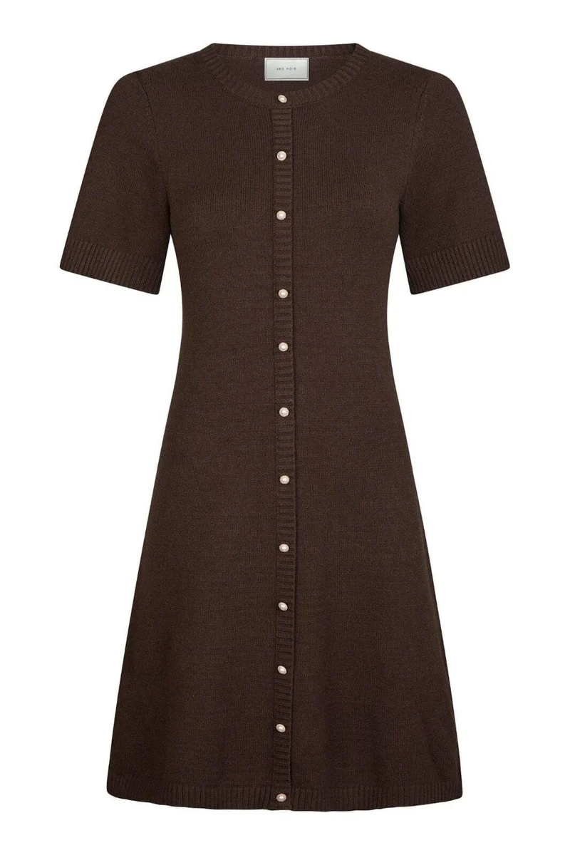 Neo Noir - Elise Knit Dress 163646 - 210 - Brown