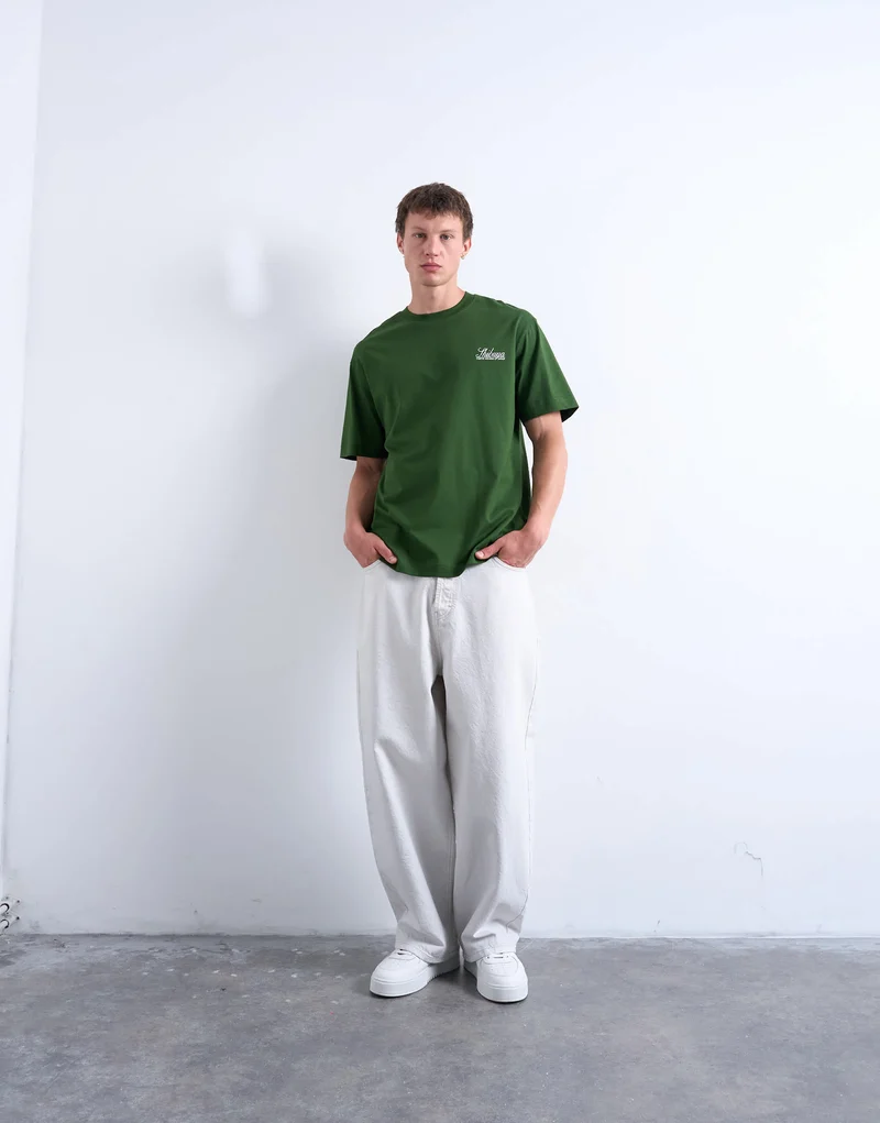 Topman relaxed Shibuya print t-shirt in dark green