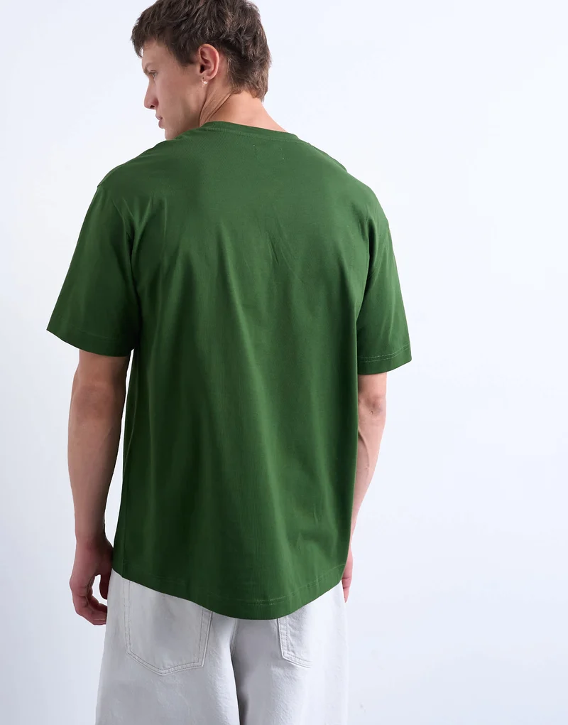 Topman relaxed Shibuya print t-shirt in dark green