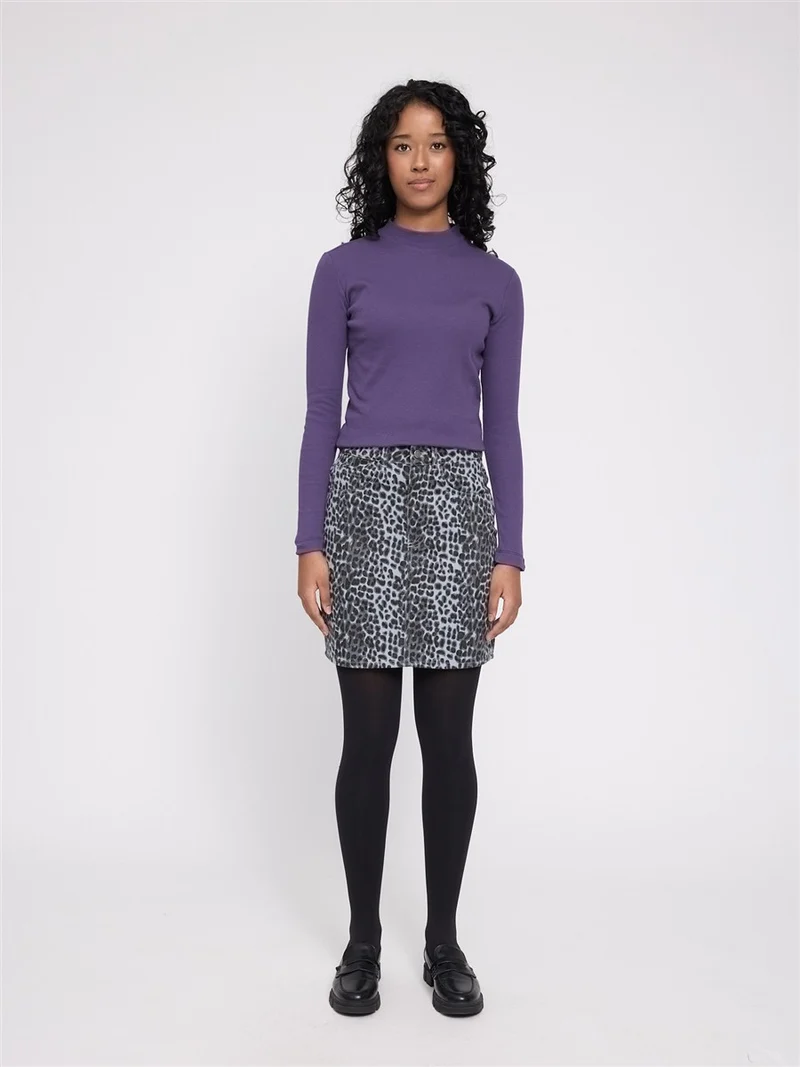 MAZINE Basic Turtleneck Longsleeve deep-purple