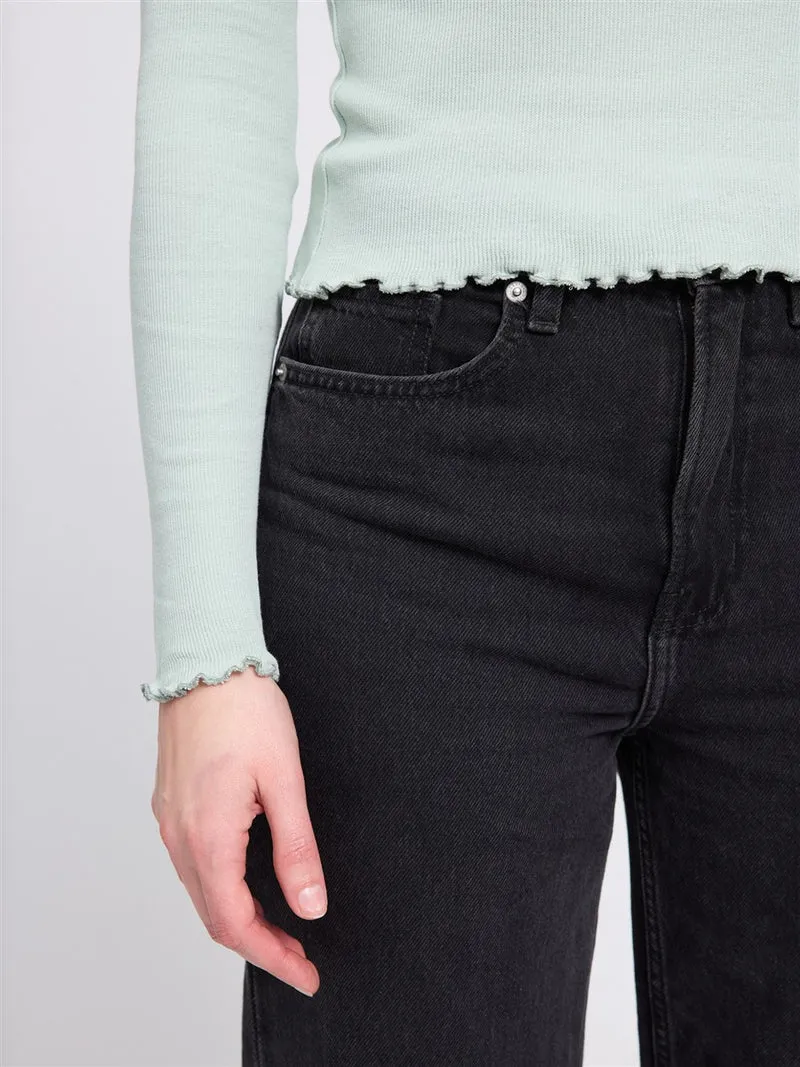MAZINE Babylock Hems Longsleeve light-aqua