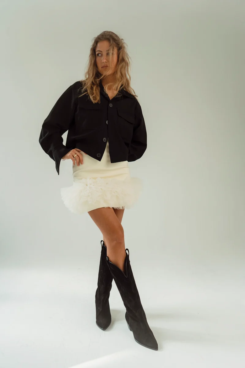 Niki Schwarz Veloursleder