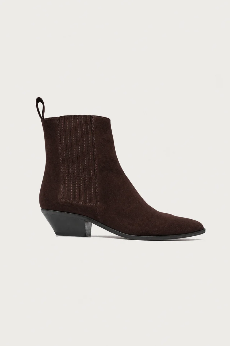 Jade Dunkelbraun Veloursleder