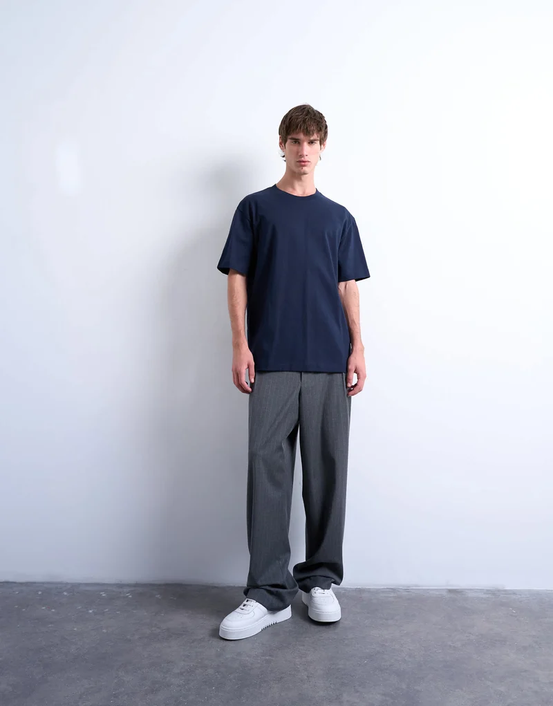 Topman relaxed fit t-shirt in dark navy