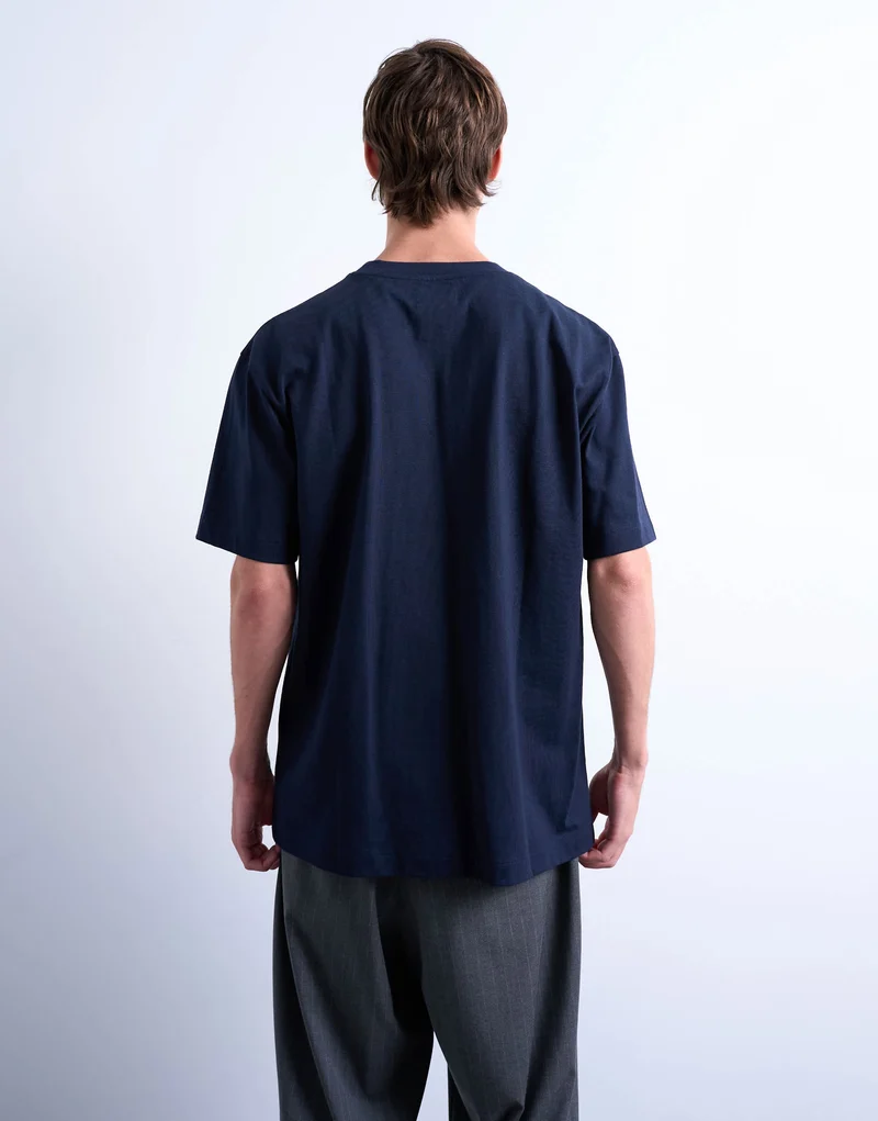 Topman relaxed fit t-shirt in dark navy