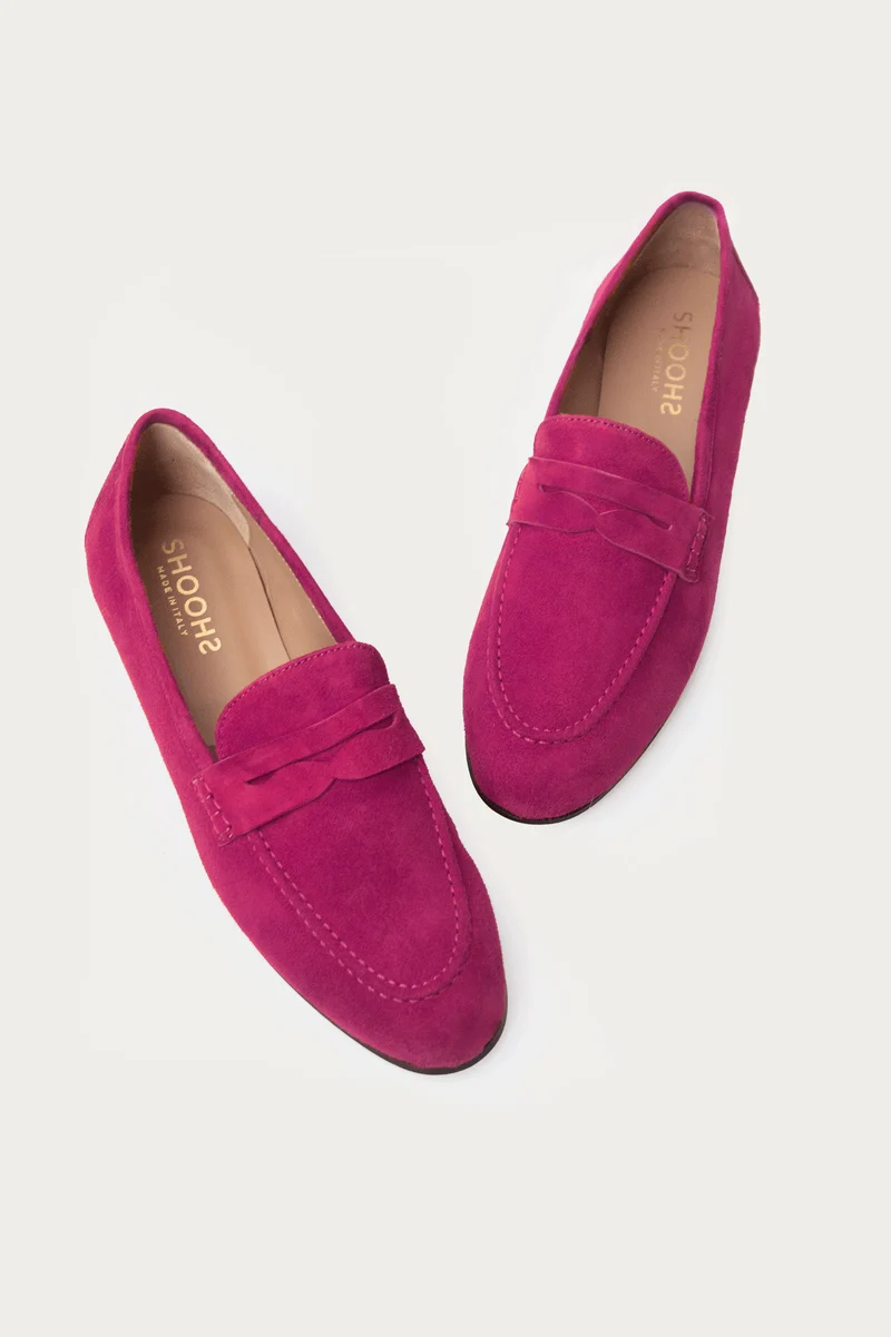 Lise Fuxia Wildleder