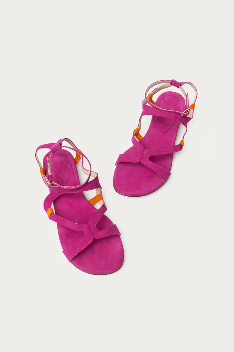 Zoe Pink Wildleder orange