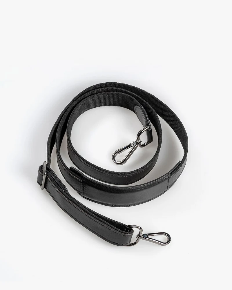Bürotasche schmal Leder schwarz
