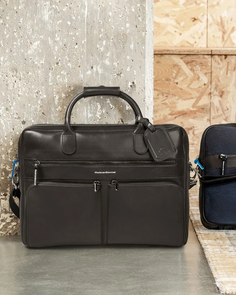 Bürotasche Leder schwarz