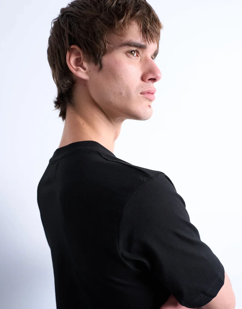 Topman 3 pack classic fit t-shirt in black