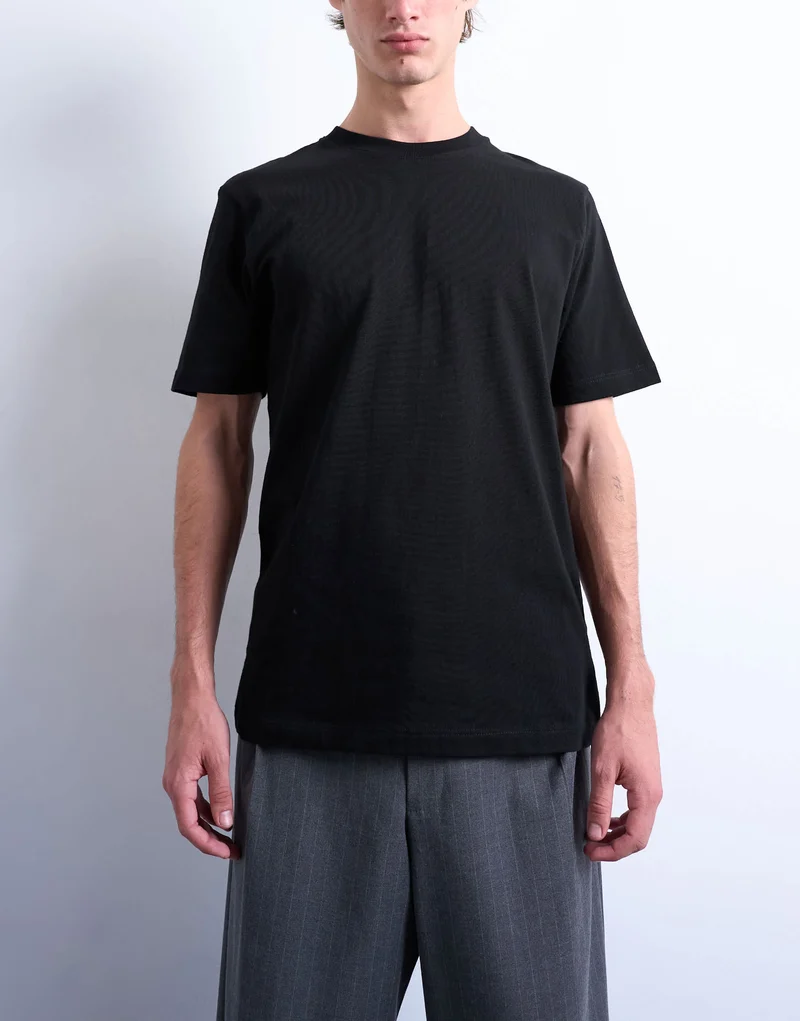Topman 3 pack classic fit t-shirt in black