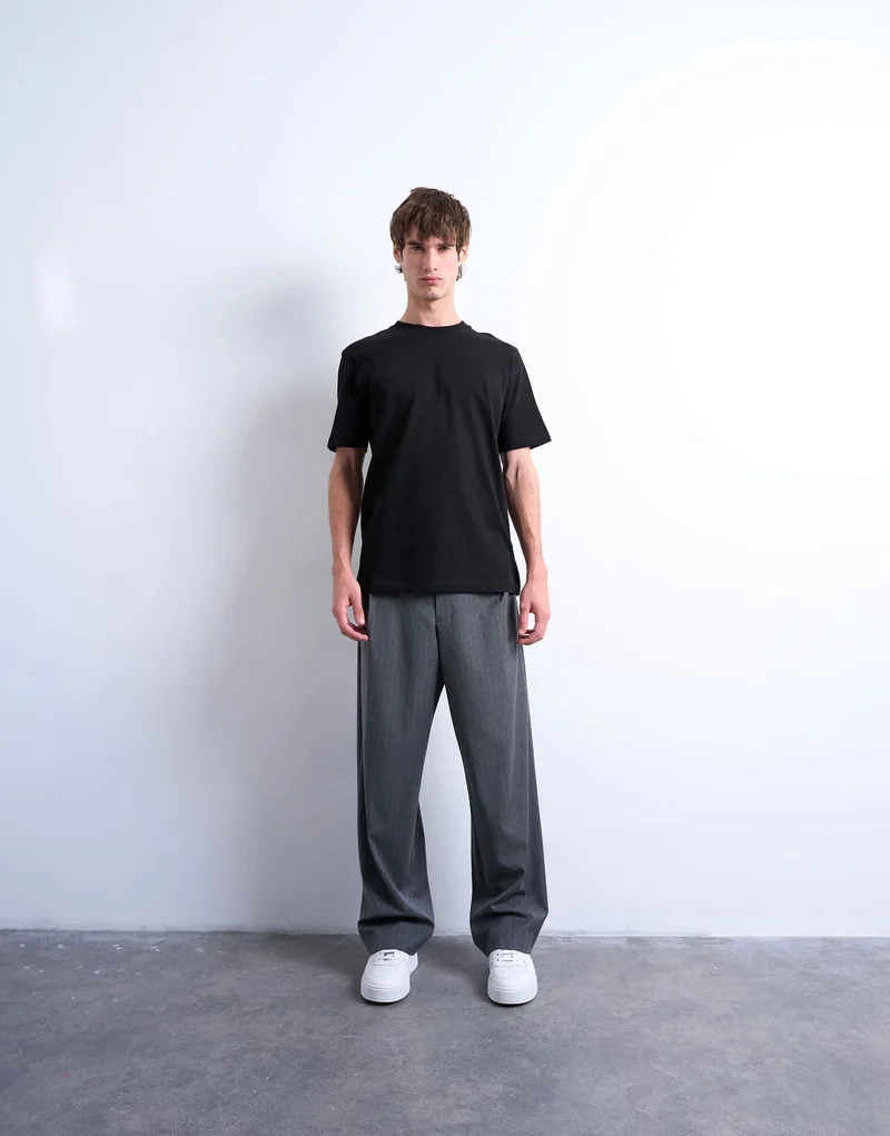 Topman 3 pack classic fit t-shirt in black