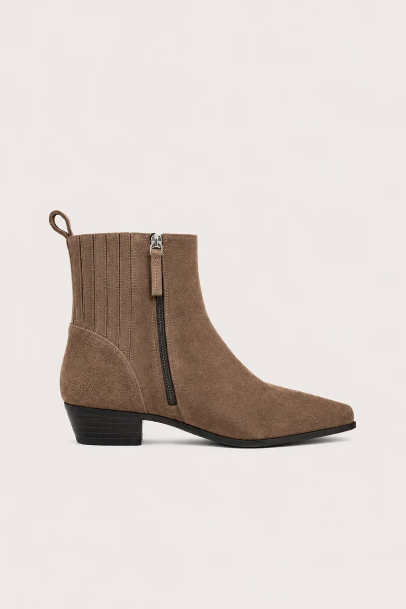 Paula Taupe Wildleder