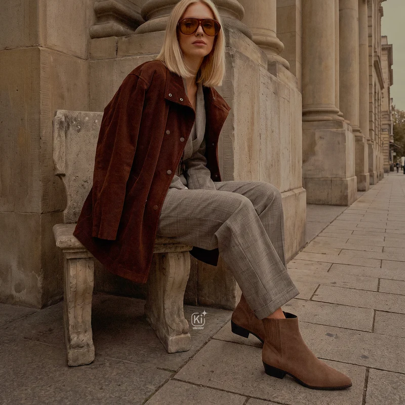 Paula Taupe Wildleder