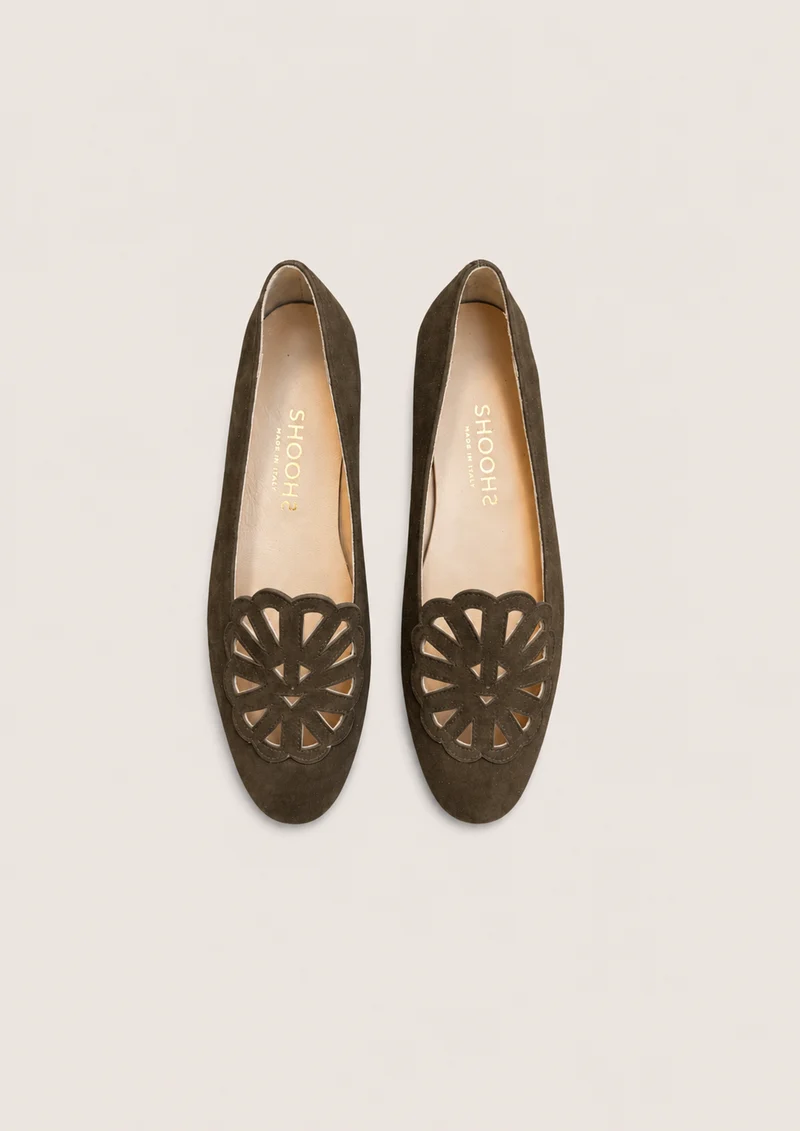 Malia Khaki Wildleder