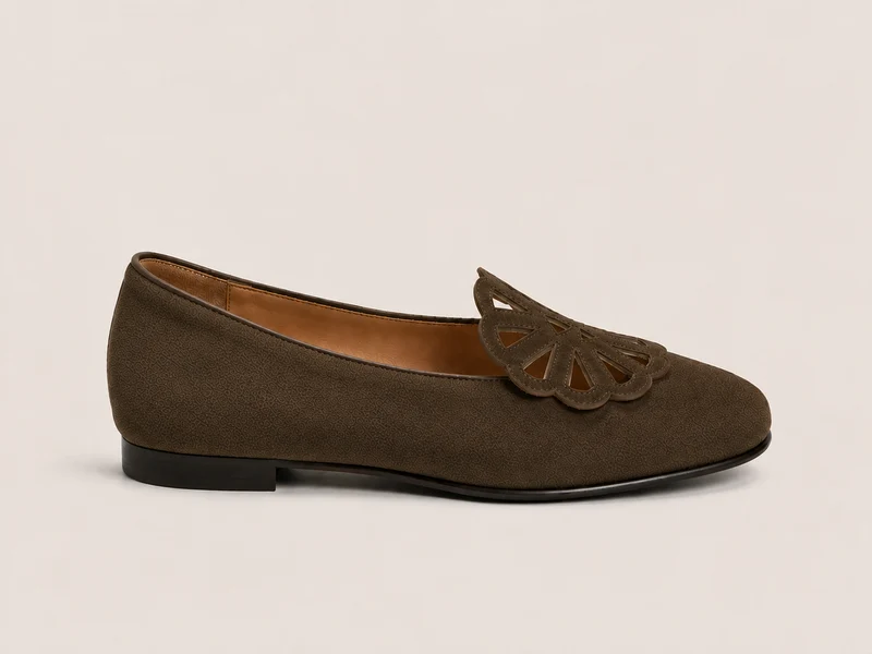 Malia Khaki Wildleder