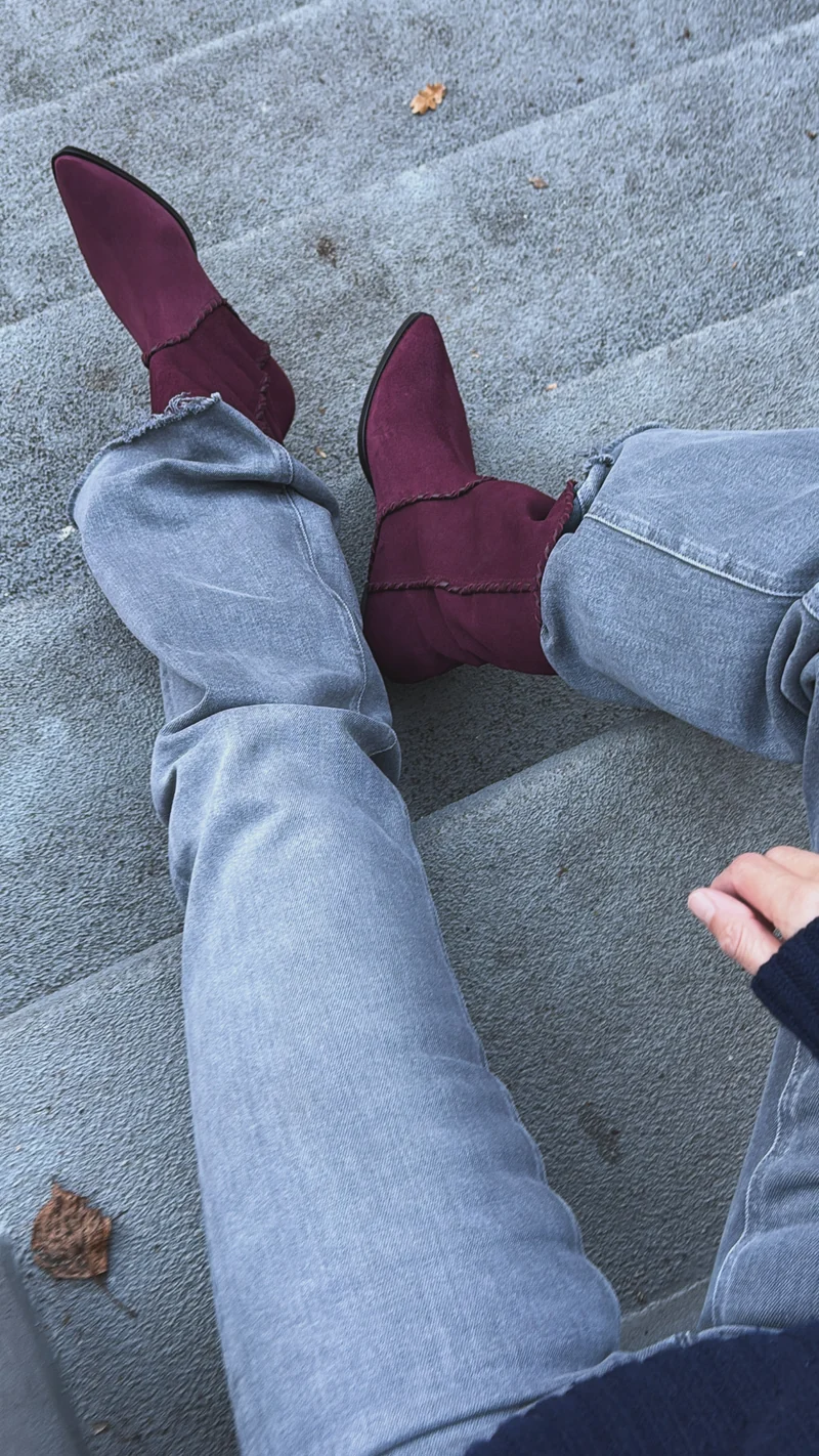 Grazia Bordeaux Velourleder