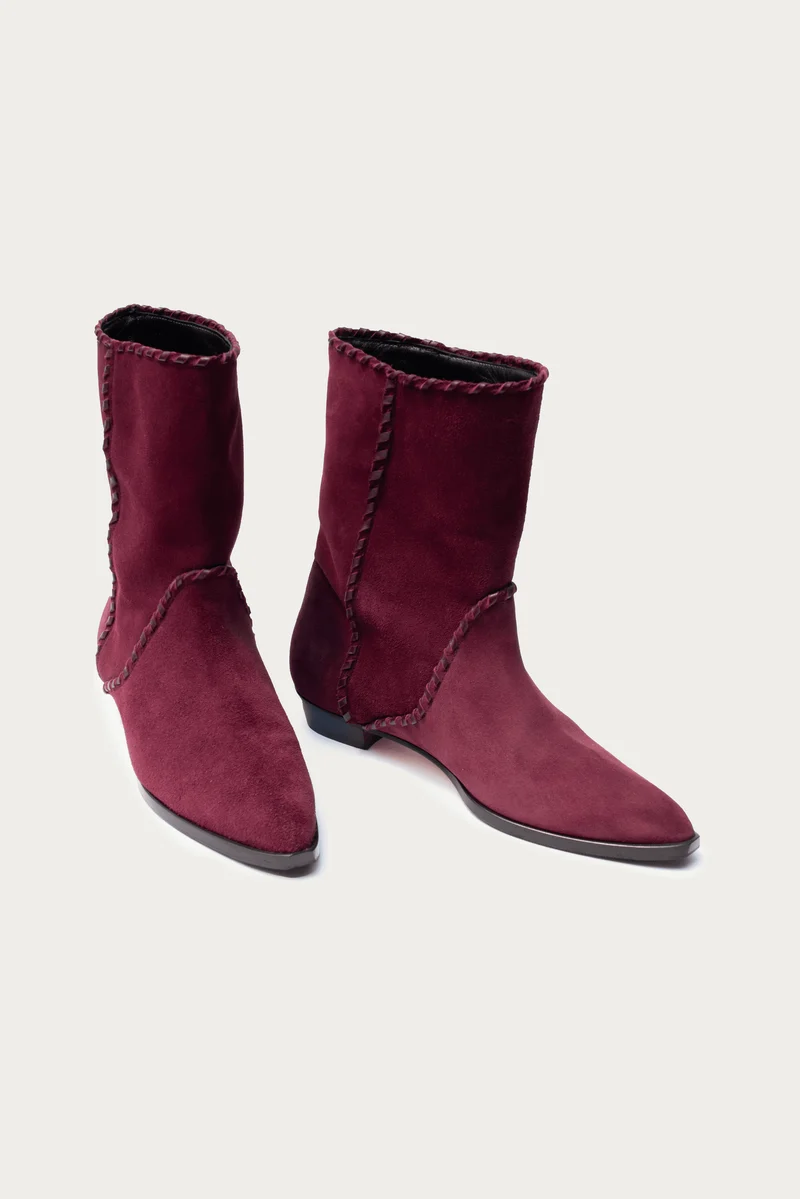 Grazia Bordeaux Velourleder